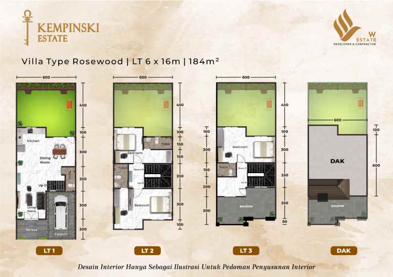 dijual villa kempinski estate jalan