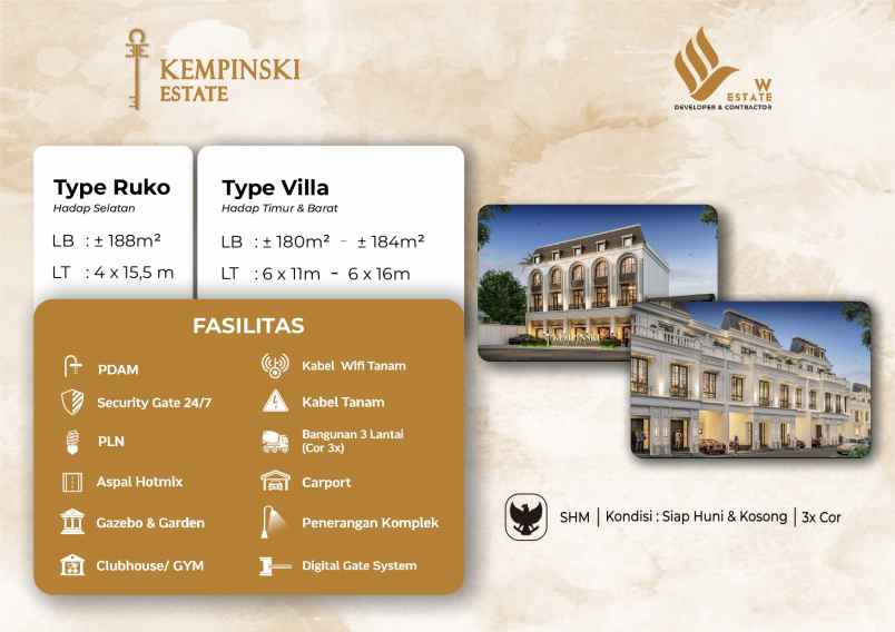 dijual villa kempinski estate jalan