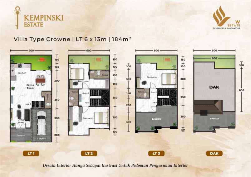 dijual villa kempinski estate jalan