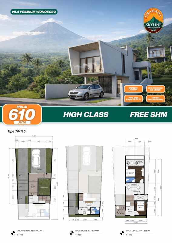 dijual villa kertex wonosobo jawa tengah