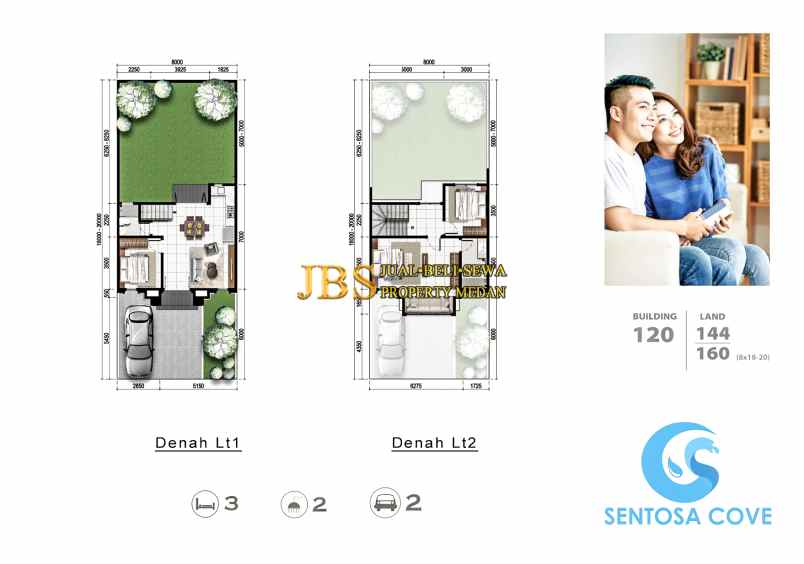 dijual villa komplek citraland gama