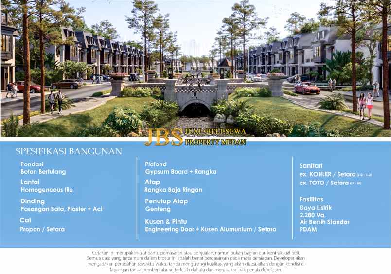 dijual villa komplek citraland gama