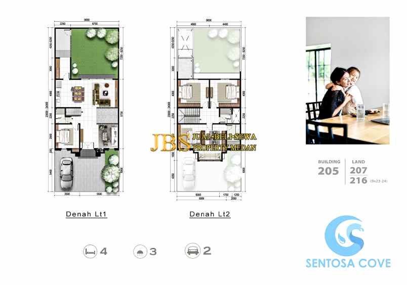 dijual villa komplek citraland gama