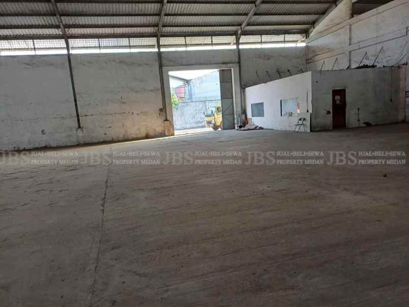 disewakan gudang 1 tingkat di jalan medan sampali road