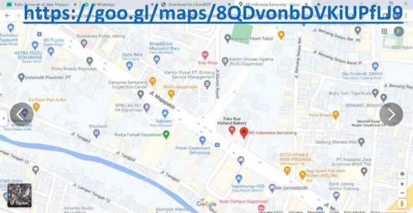 disewakan ruko gudang kantor jl majapahit semarang kota