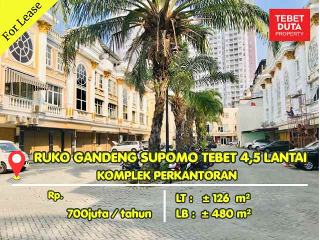 disewakan ruko gudang kantor supomo tebet