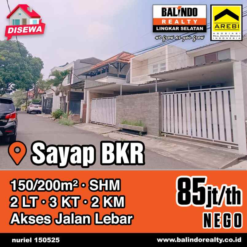 disewakan rumah sayap bkr