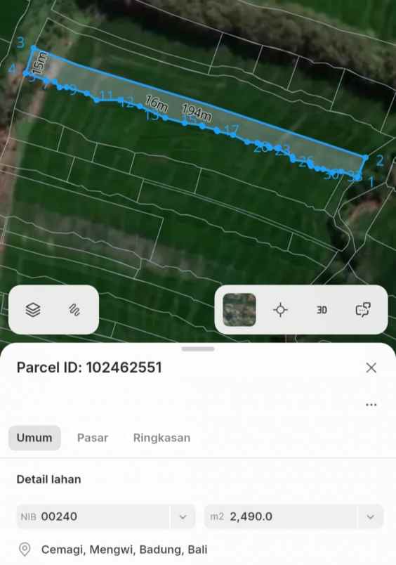 disewakan tanah pantai seseh munggu