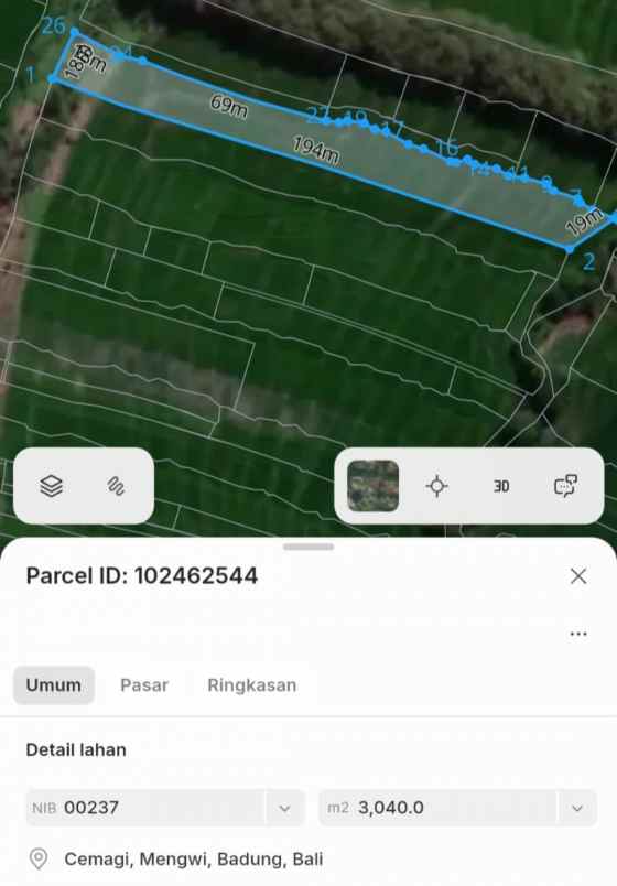 disewakan tanah pantai seseh munggu