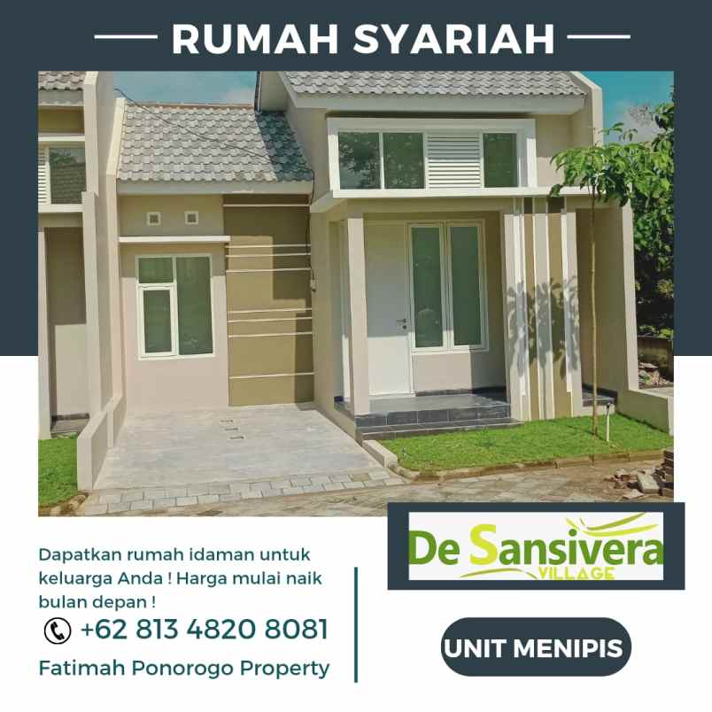 minimalis syariah rumah satu lantai di ponorogo
