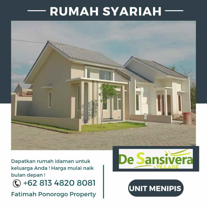minimalis syariah rumah satu lantai di ponorogo