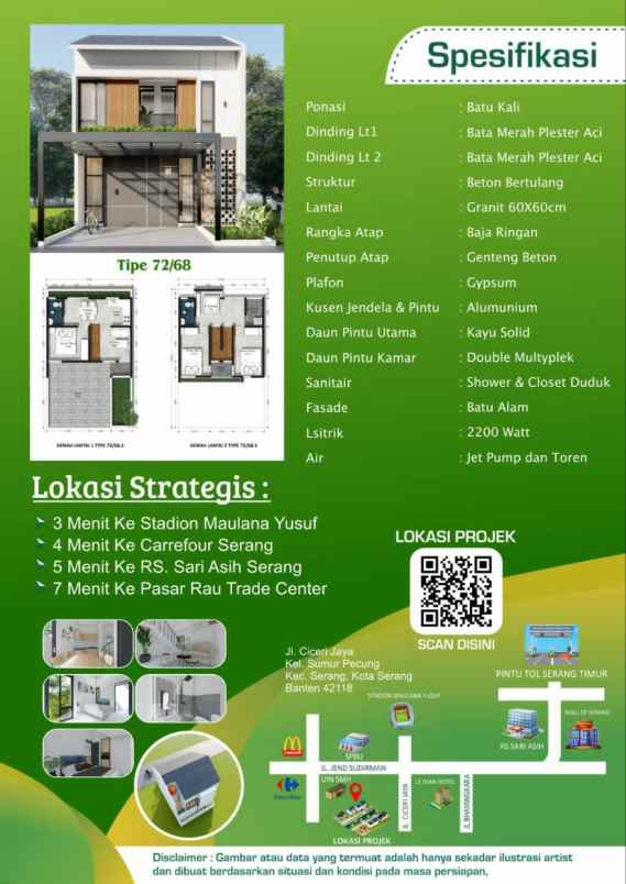 perumahan cluster baru di serang