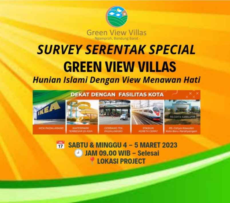 perumahan syariah dekat stasiun kcic murah