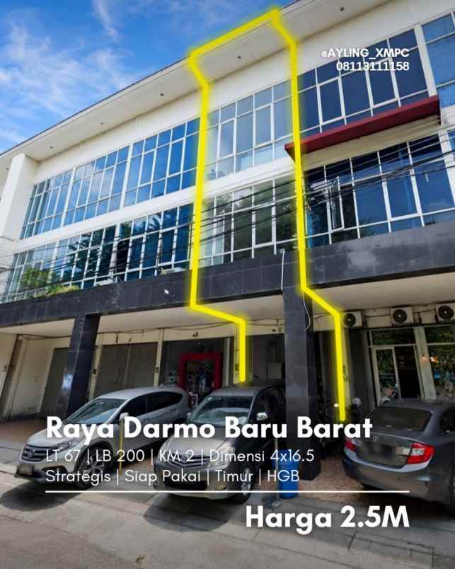 ruko raya darmo baru barat strategis siap pakai