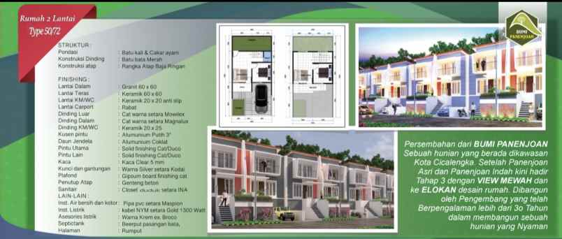 rumah 2 lantai dp 1 juta all in