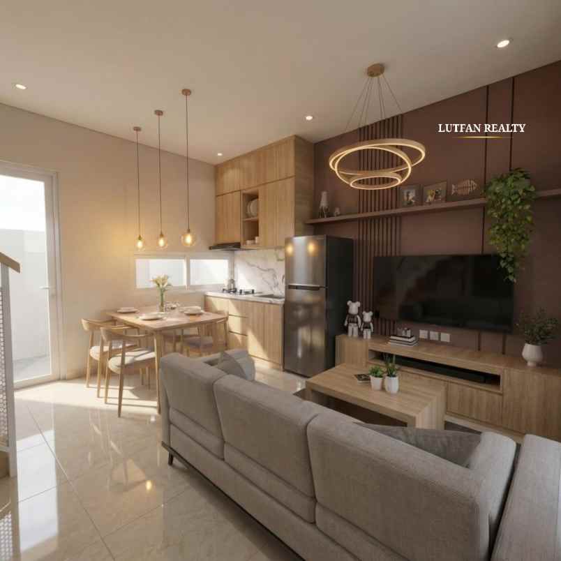 rumah cluster modern industrial dekat toll gate limo