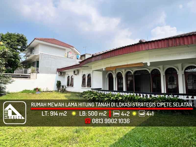 rumah mewah lama hitung tanah di cipete selatan