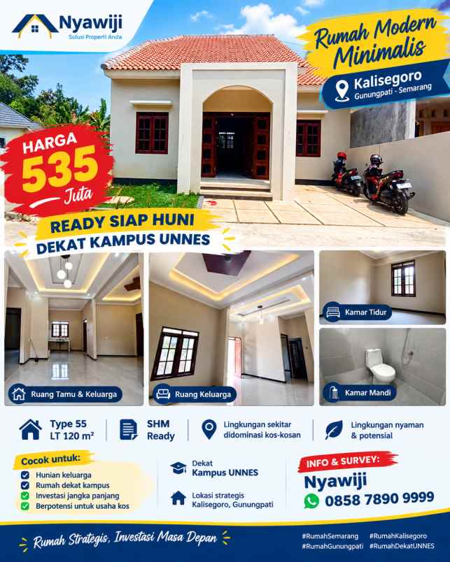 rumah mewah siap huni shm ready dekat kampus unnes
