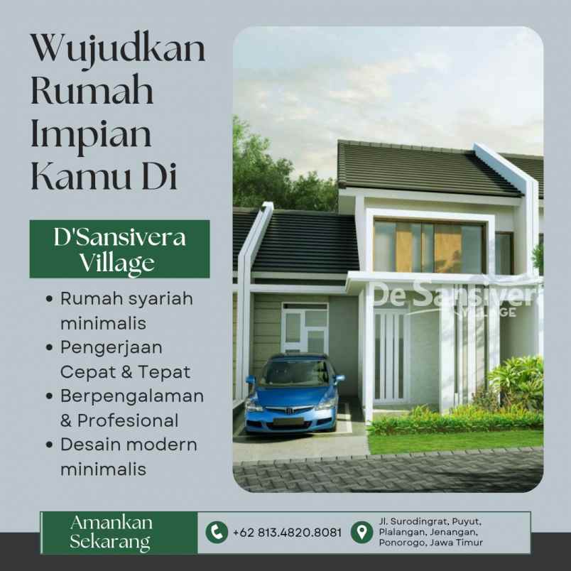 rumah minimalis syariah satu lantai ponorogo