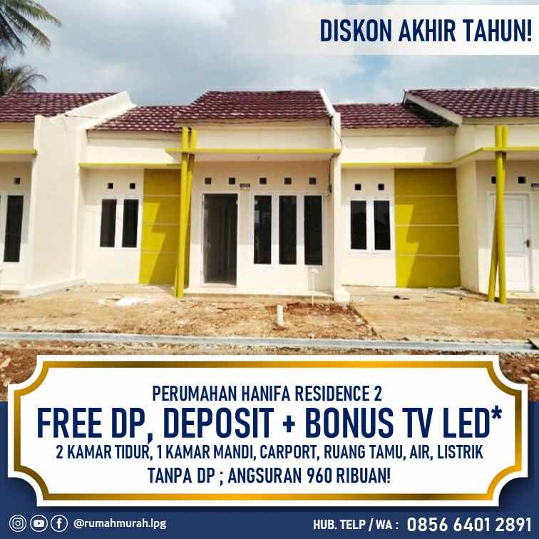 rumah murah subsidi bonus tv dan free deposit