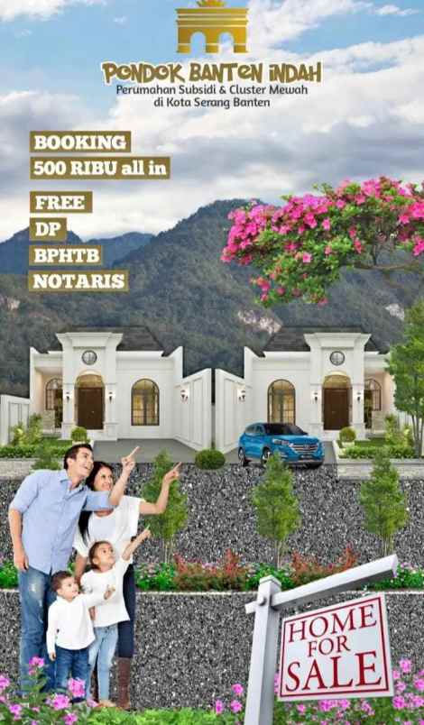 rumah pondok banten indah di kota serang