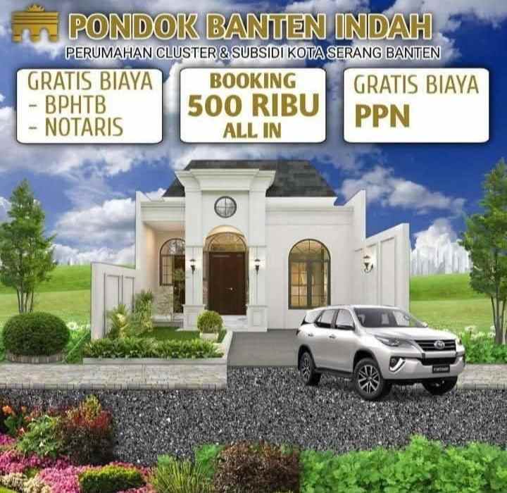rumah pondok banten indah di kota serang