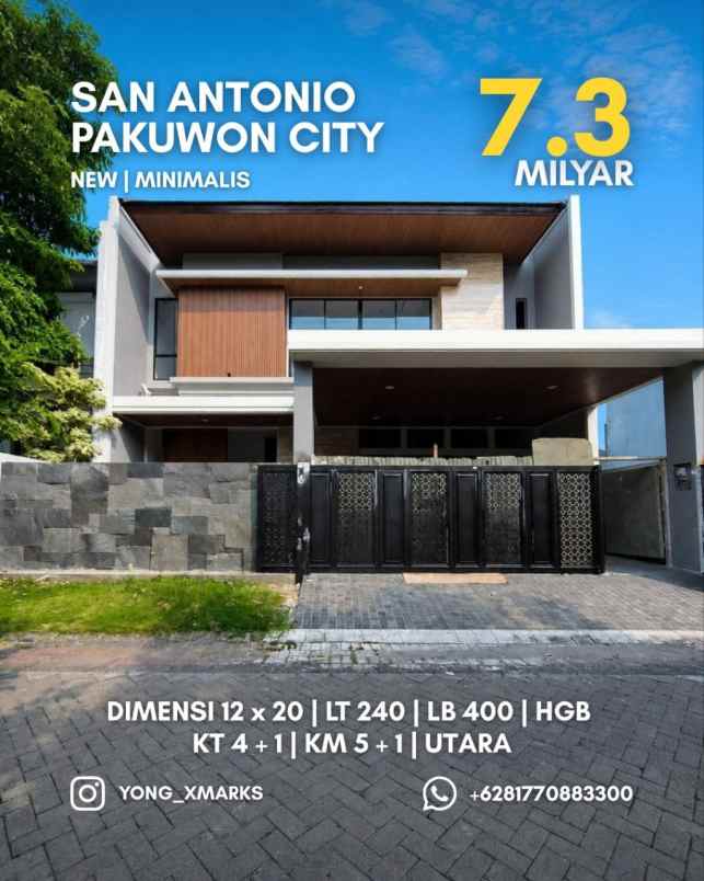 rumah san antonio pakuwon city new minimalis