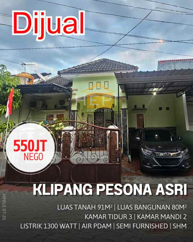 rumah siap huni klipang pesona asri semarang