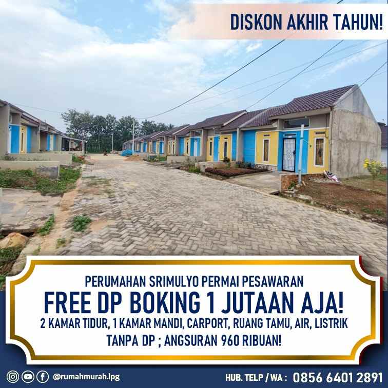 rumah subsidi belakang diniyah putri ramai penduduk