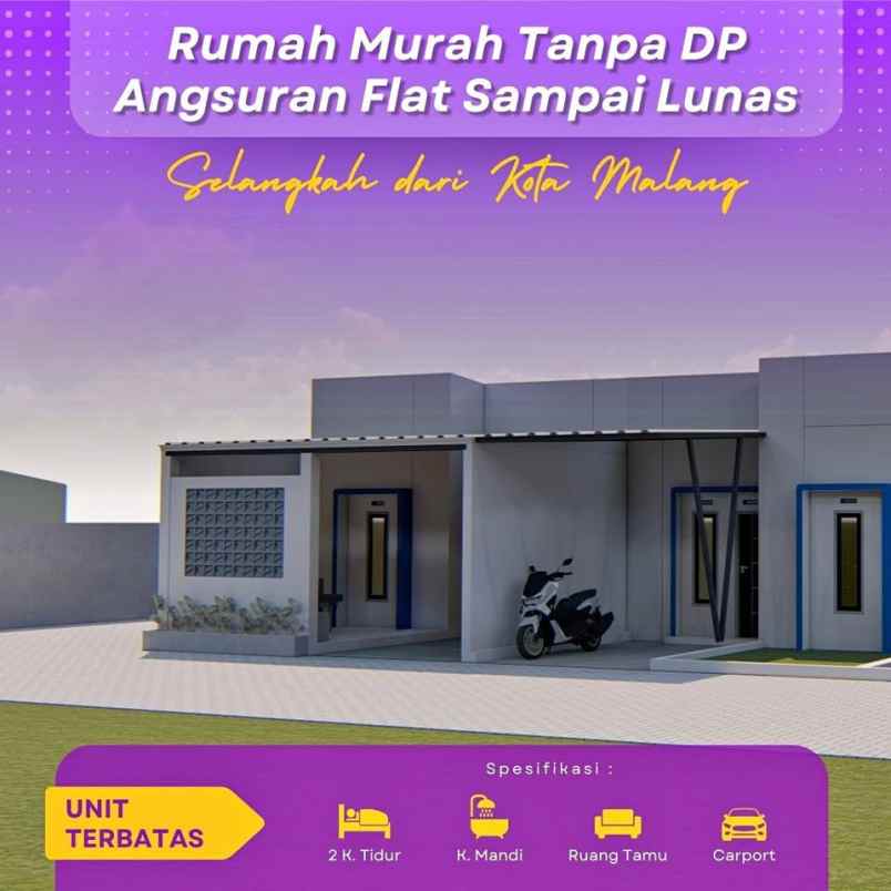 rumah subsidi dp 0 unit terbatas di kota malang