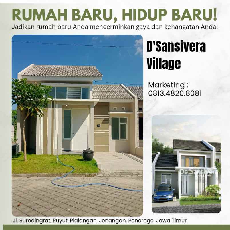 rumah syariah nyaman dan asri di kota ponorogo