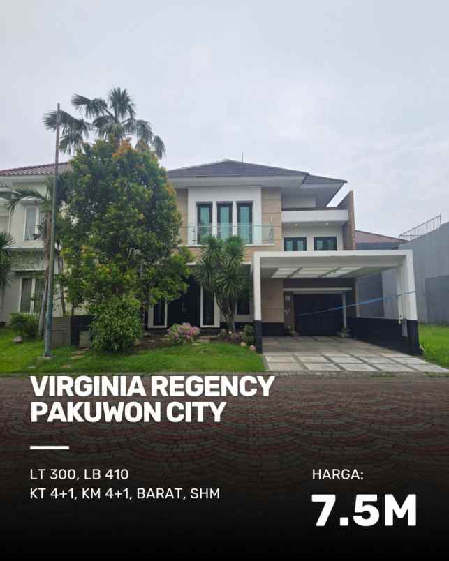 rumah virginia regency pakuwon city minimalis furnish