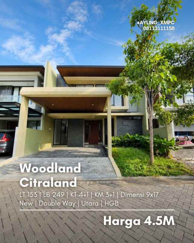 rumah woodland citraland new double way