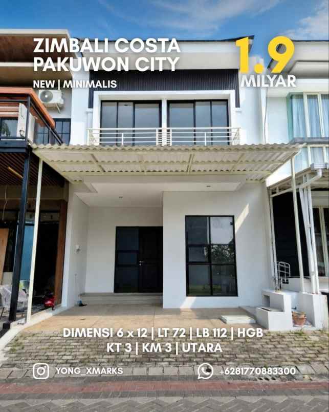 rumah zimbali costa pakuwon city new minimalis