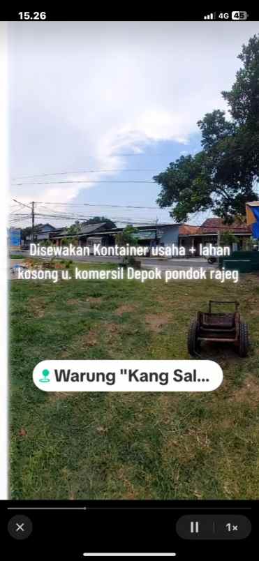 sewa lahan kosong komersil depok