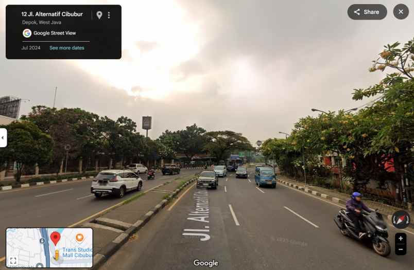 tanah di jl alternatif cibubur kota depok