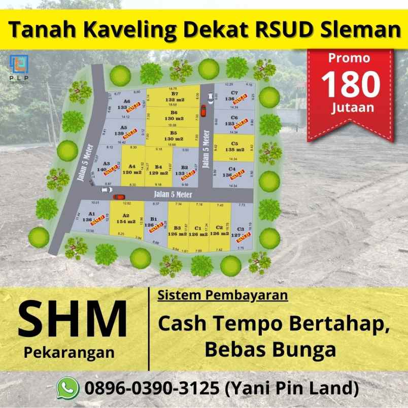 tanah kaveling dekat rsud sleman jalan magelang