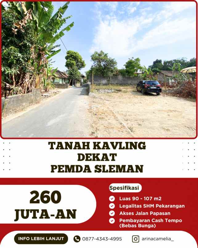 tanah kavling dekat pemda sleman