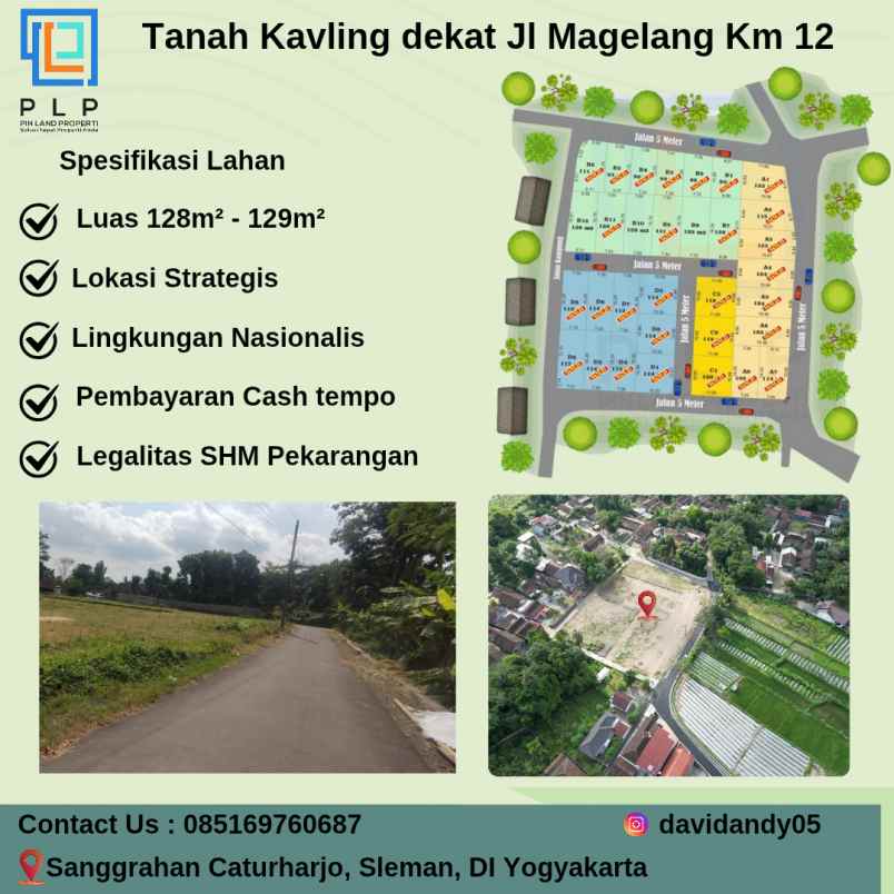 tanah kavling strategis dekat jln magelan km 12