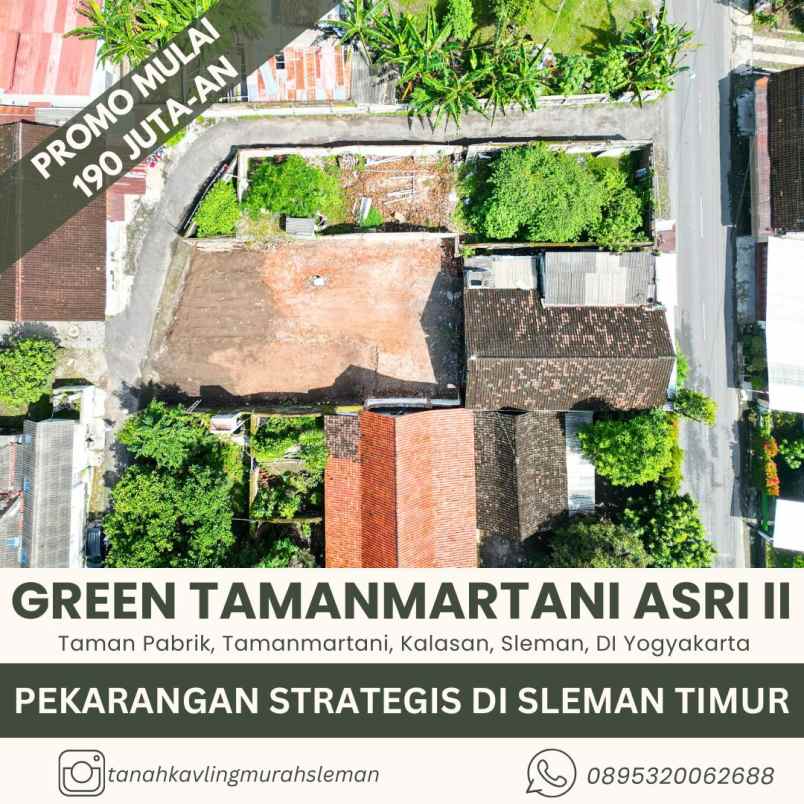 tanah pekarangan strategis 190 jutaan di kalasan