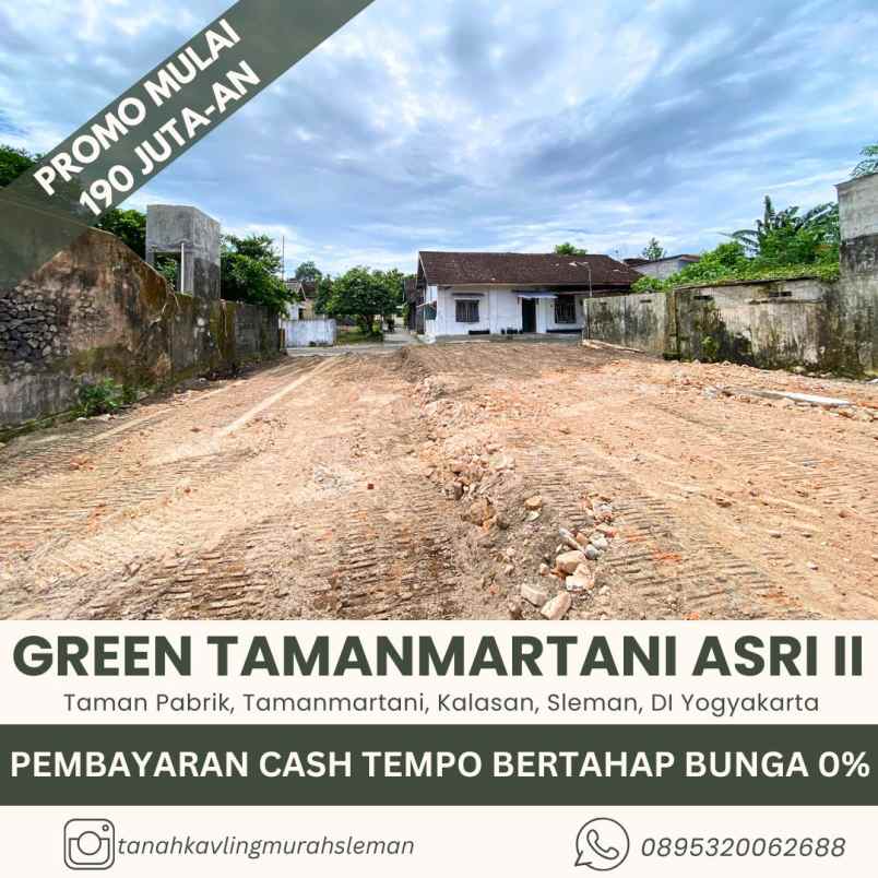 tanah pekarangan strategis 190 jutaan di kalasan