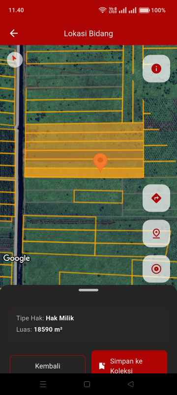 tanah rasau jaya luas 12 hektar harga 960 jt nego