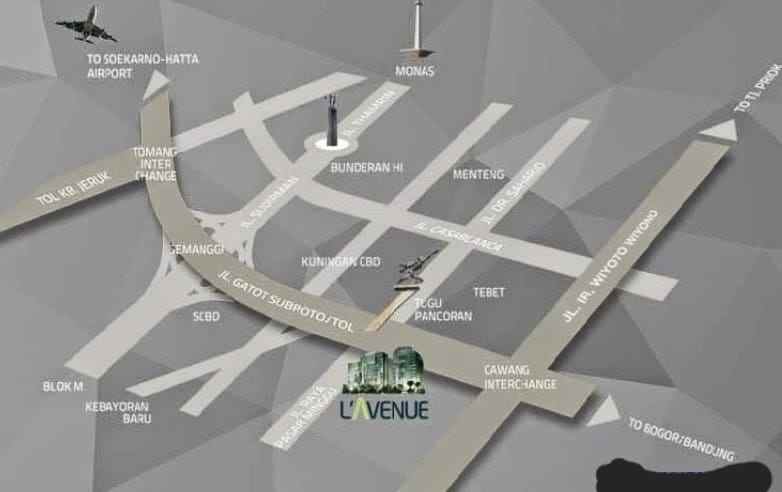 dijual apartemen l avenue jakarta selatan corner unit