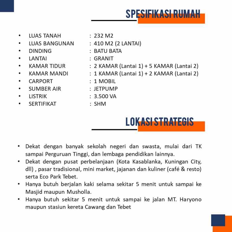 dijual bu rumah mewah di tebet jakarta selatan