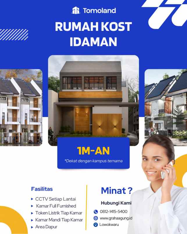 dijual kost jl simpang kyai h yusuf no