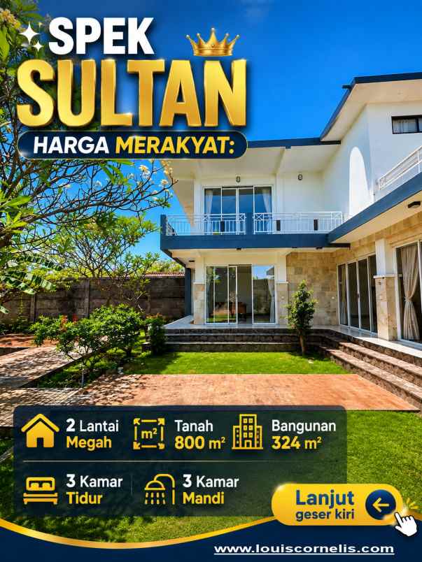 dijual rugi villa 800 m view laut bukit di lovina bali