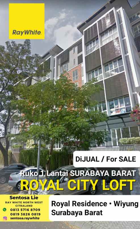 dijual ruko gudang kantor jalan royal residence