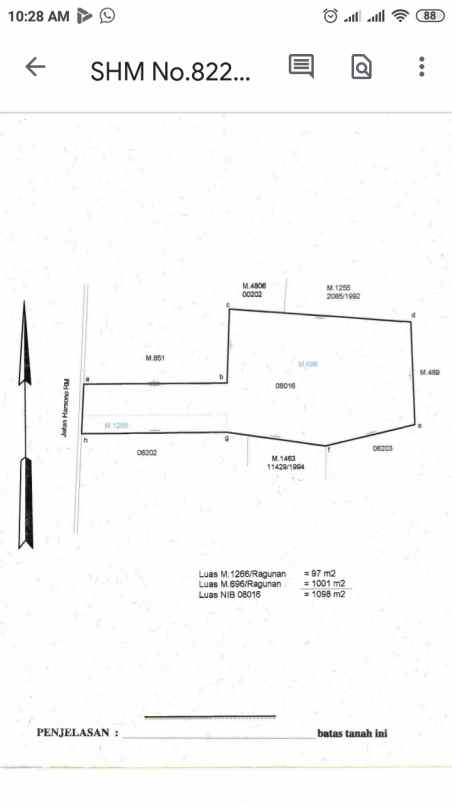 dijual ruko gudang kantor jl rm harsono