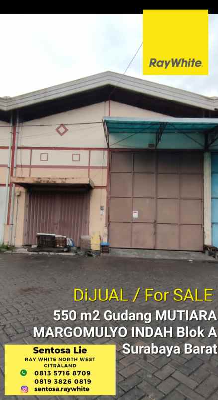 dijual ruko gudang kantor pergudangan mutiara
