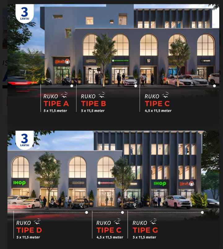 dijual ruko gudang kantor sawojajar mas